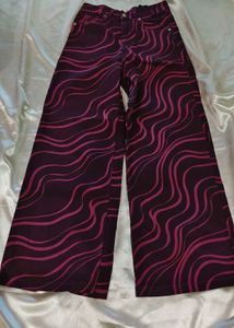 H&m patterned wide leg jeans