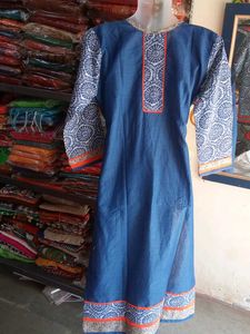 Cotton Kurti With Embroidery