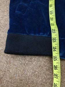 Men's Blue Velvet Bomber Jacket