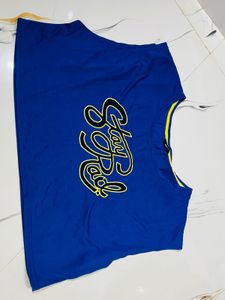 Vibrant Blue Graphic Print jersey