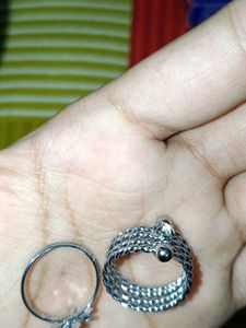 Stylish Flower &amp; Chain Rings Set