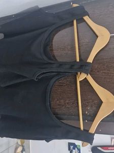 Black Cropped Tank Tops (Set of 2)