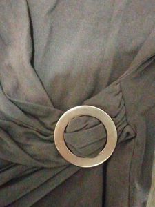 Jones New York Brown Draped Top