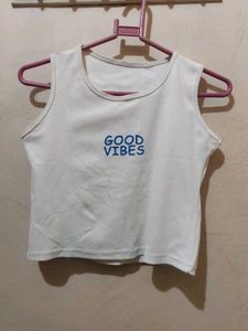 Blue Shirt &amp; 'Good Vibes' Tee Combo