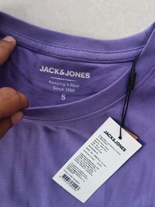 JACK&amp;JONES Men's Purple Graphic T-Shirt