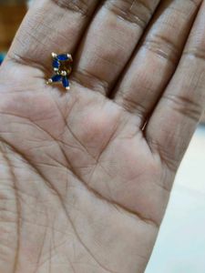 Elegant Blue Stone Stud Earrings