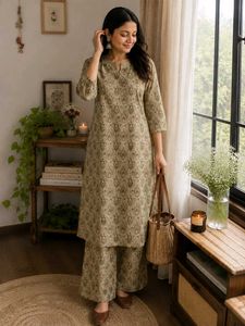 Elegant Olive Green Kurta Set