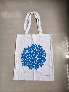 Blue Floral Tote Bag