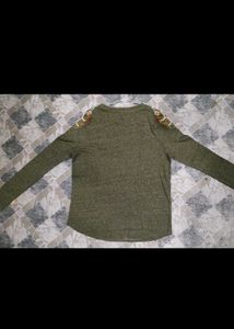 ✅ZARA's Embroidered Olive Green Top✅