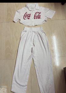 Coca-Cola Cropped Shirt &amp; Shorts Set