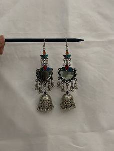 Boho Mirror Jhumka Earrings