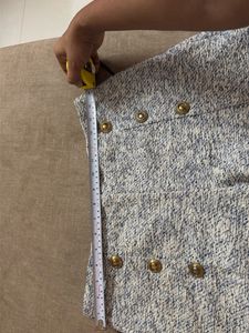 Zara Chic Tweed Textured Shorts