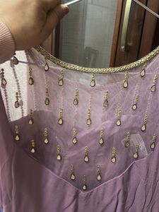 Elegant Lavender Anarkali Kurta