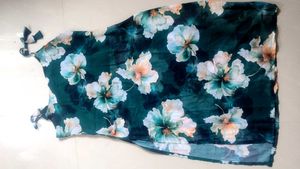 Flowy Floral Print Top with Tie Straps