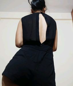 Sexy Backless Black Jumpsuit