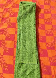 Green Embroidered Kurta