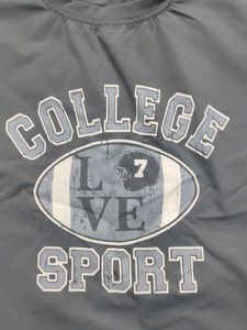 Grey College Sport Graphic T-Shirt