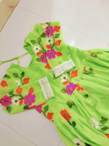 Vibrant Floral Print Maxi Gown