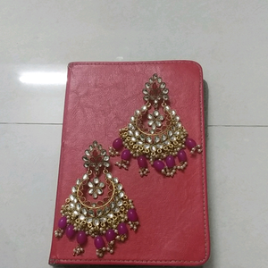 meenakari kundan latkan earrings