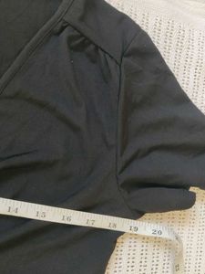 Shein curve Classic Black V-Neck Wrap Dress
