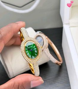 Luxury Women's Oval Crystal Watch