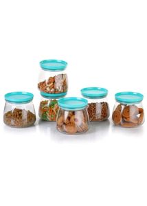 Set of 6 plastic Storage Jars