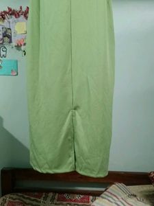 Solid Green Sleeveless Maxi Dress