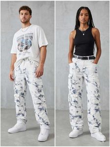 Bershka Tie-Dye Cargo Pants