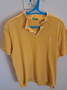Benetton Yellow Polo Shirt
