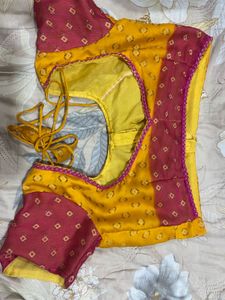 Vibrant Pink &amp; Yellow Saree