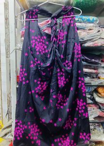 Stylish Black &amp; Pink Star Print Top