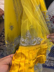 Elegant Yellow Embroidered Lehenga