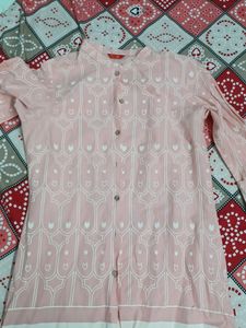 W Printed Open Up Kurta R Shrug