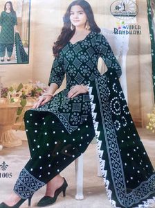 Bandhani Print dress material with Dupatta
