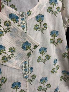 Floral Cream Print Kurta