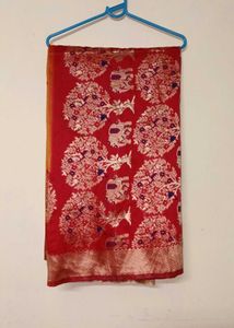 Red Banarasi Silk Saree