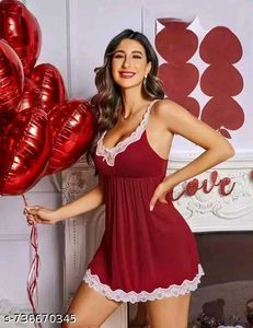 Elegant Maroon Nightgown