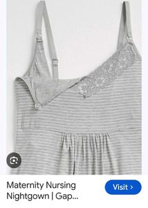 GAP Maternity Grey &amp; White Striped Dress