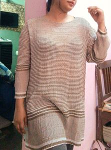 Sheer Textured Dress/Top/Kurti (Women's)
