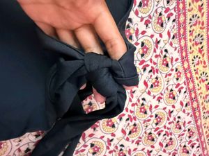 Black Ethnic top with Tie Detail