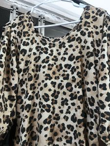 Leopard Print Midi Dress