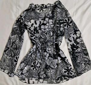 Y2k Vintage Grunge Dark Romance Sheer Top