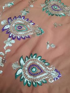 Elegant Embroidered Saree 🥻 ✨️ 😍