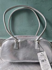 Shiny Silver Shoulder Bag