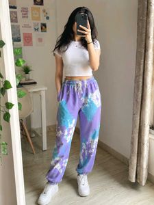 Purple &amp; Blue Tie-Dye Women's Jogger Pants