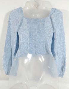 H&amp;M Blue Floral Top