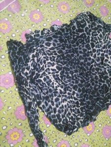 Leopard Print V-Neck Blouse