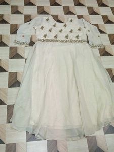 Elegant Cream Ethnic Gown