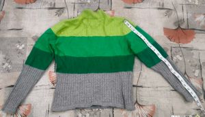 Colorblock Quarter Zip Sweater