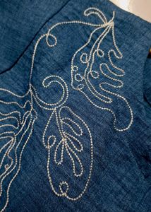 kot sutt Blue Embroidered Kurta and Pant Set